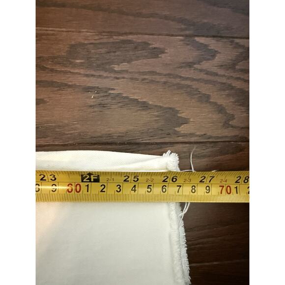 ZARA Women’s White Straight Leg Jeans – Size 8 (EUR 40) – Raw Hem Cropped Denim - Picture 7 of 10